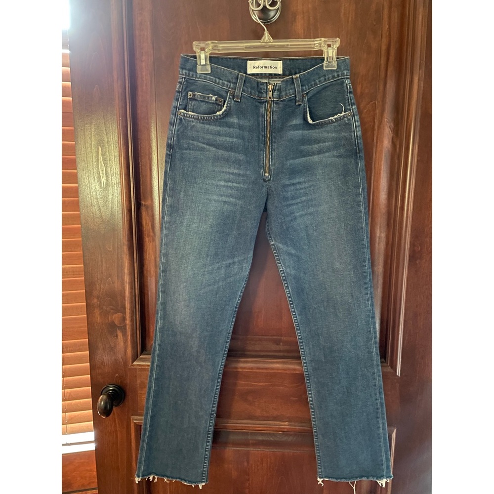 REFORMATION Brooke High Rise Straight Crop Size 27
